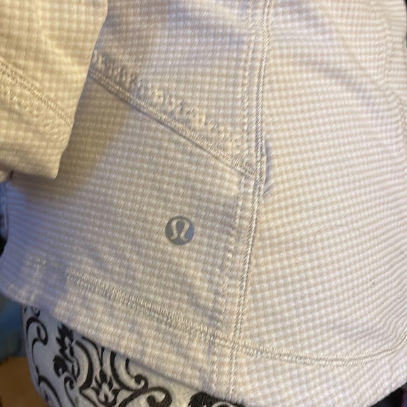 Lululemon Forme full zip gingham plaid Dune White Jacket Medium - Picture 4 of 13